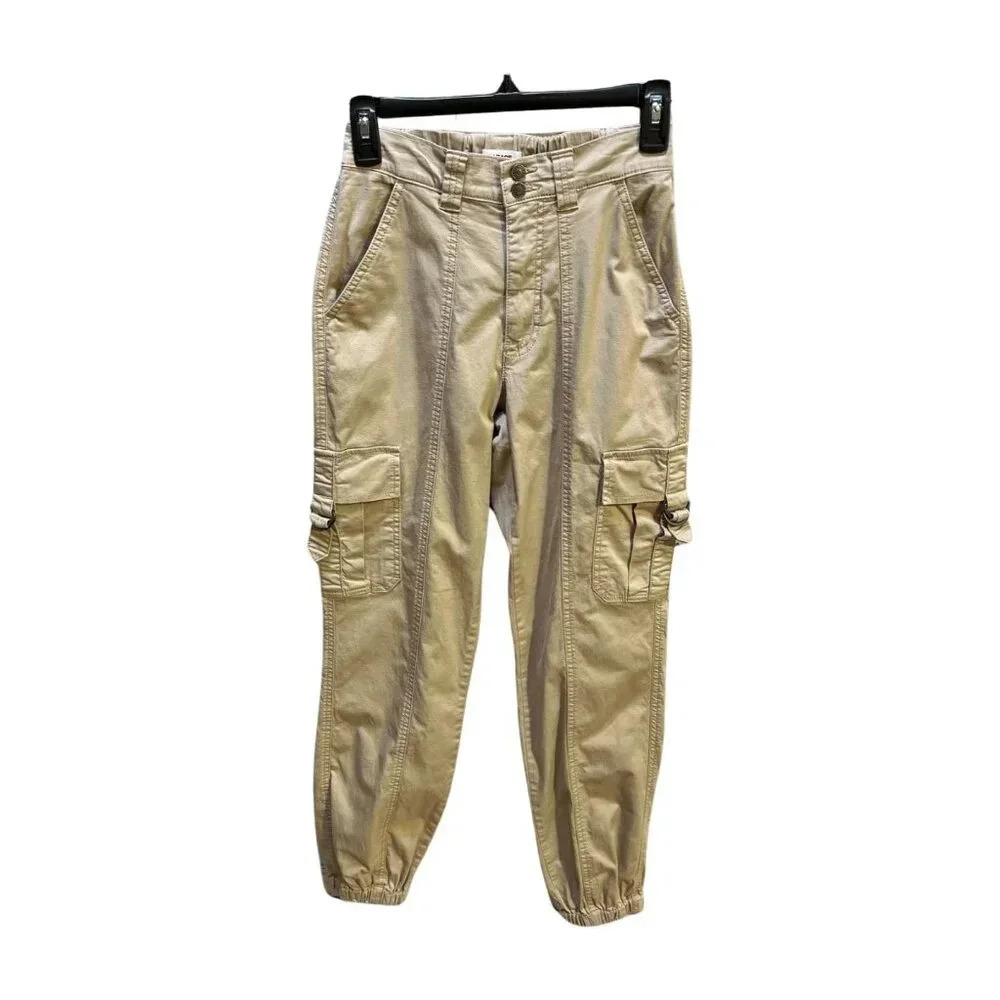 GARAGE Khaki Cargo Utility Jogger Pants Women's Stretch Waist Khaki Size XS